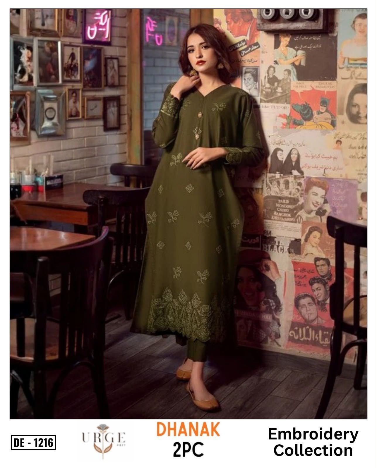 Dhanak embroidered luxury unstitched 2pc suit